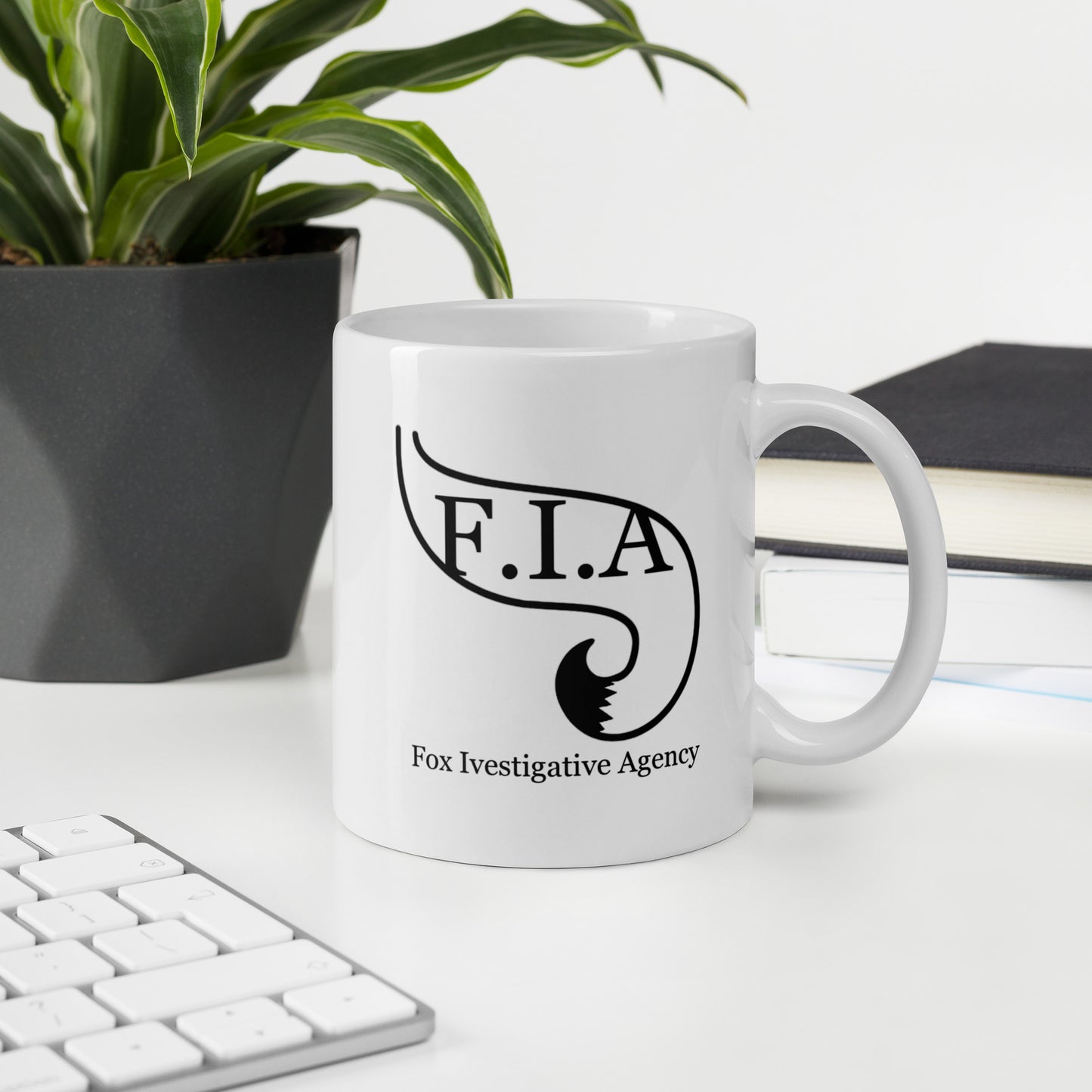 White F.I.A Logo Mug